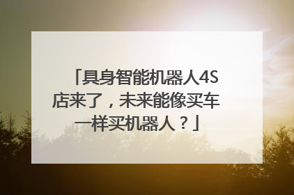 具身智能机器人4S店来了，未来能像买车一样买机器人？