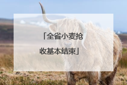 全省小麦抢收基本结束