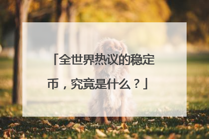 全世界热议的稳定币，究竟是什么？