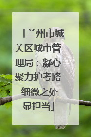 兰州市城关区城市管理局：凝心聚力护考路 细微之处显担当
