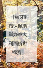 匈牙利布达佩斯举办意大利面桥世锦赛