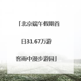 北京端午假期首日31.67万游客雨中漫步游园