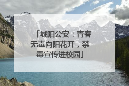 城阳公安：青春无毒向阳花开，禁毒宣传进校园