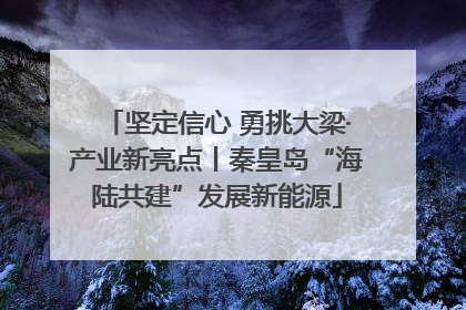 坚定信心 勇挑大梁·产业新亮点丨秦皇岛“海陆共建”发展新能源