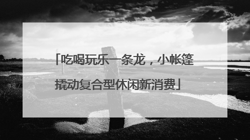 吃喝玩乐一条龙，小帐篷撬动复合型休闲新消费