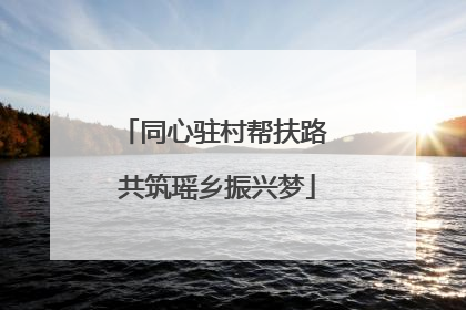 同心驻村帮扶路 共筑瑶乡振兴梦