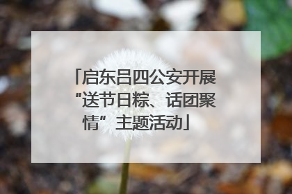启东吕四公安开展“送节日粽、话团聚情”主题活动