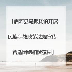 唐河县马振抚镇开展民族宗教政策法规宣传 营造团结和谐氛围