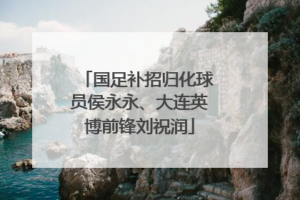 国足补招归化球员侯永永、大连英博前锋刘祝润