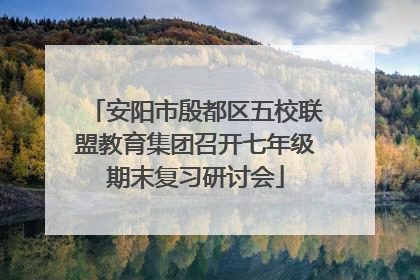安阳市殷都区五校联盟教育集团召开七年级期末复习研讨会