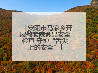 安阳市马家乡开展敬老院食品安全检查 守护“舌尖上的安全”