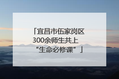 宜昌市伍家岗区300余师生共上“生命必修课”