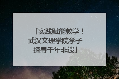 实践赋能教学！武汉文理学院学子探寻千年非遗