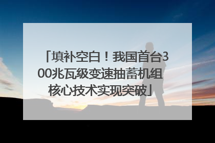 填补空白！我国首台300兆瓦级变速抽蓄机组核心技术实现突破