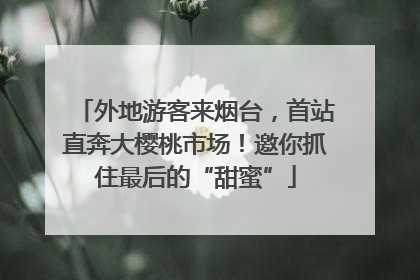 外地游客来烟台，首站直奔大樱桃市场！邀你抓住最后的“甜蜜”