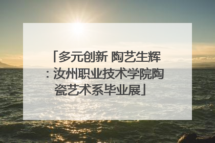 多元创新 陶艺生辉：汝州职业技术学院陶瓷艺术系毕业展