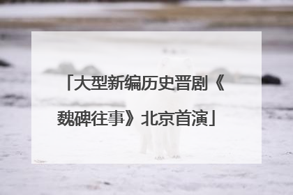 大型新编历史晋剧《魏碑往事》北京首演