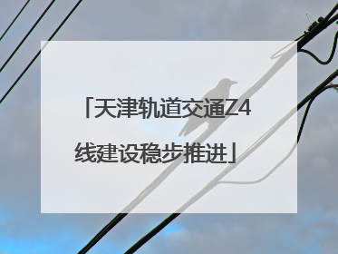 天津轨道交通Z4线建设稳步推进