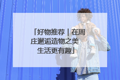 好物推荐｜在周庄邂逅造物之美 生活更有趣