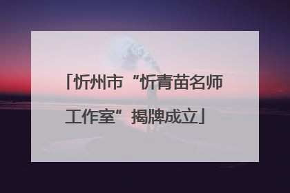 忻州市“忻青苗名师工作室”揭牌成立