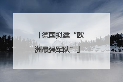 德国拟建“欧洲最强军队”