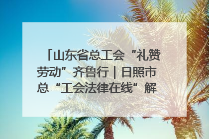 山东省总工会“礼赞劳动”齐鲁行｜日照市总“工会法律在线”解决职工愁“薪”事