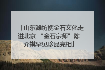 山东潍坊携金石文化走进北京 “金石宗师”陈介祺罕见珍品亮相