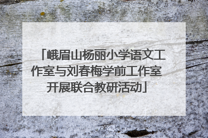 峨眉山杨丽小学语文工作室与刘春梅学前工作室开展联合教研活动