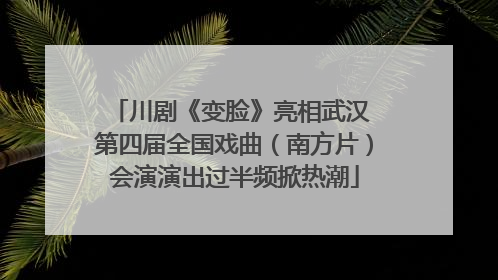 川剧《变脸》亮相武汉 第四届全国戏曲（南方片）会演演出过半频掀热潮