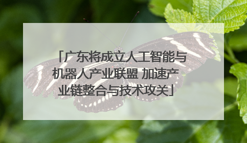广东将成立人工智能与机器人产业联盟 加速产业链整合与技术攻关