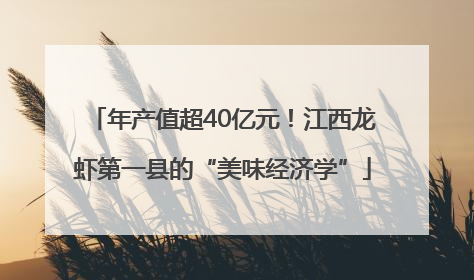 年产值超40亿元！江西龙虾第一县的“美味经济学”