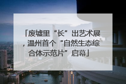 废墟里“长”出艺术展，温州首个“自然生态综合体示范片”启幕