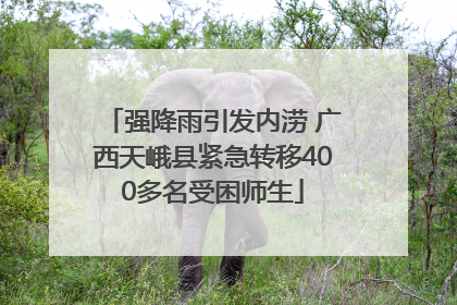 强降雨引发内涝 广西天峨县紧急转移400多名受困师生
