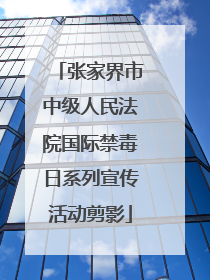 张家界市中级人民法院国际禁毒日系列宣传活动剪影