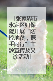 张家界市永定区妇保院开展“防控地贫，携手同行”主题宣传及义诊活动