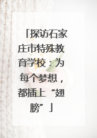 探访石家庄市特殊教育学校：为每个梦想，都插上“翅膀”