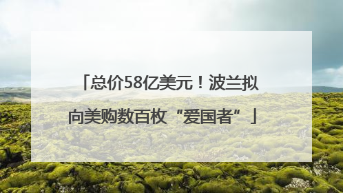 总价58亿美元！波兰拟向美购数百枚“爱国者”