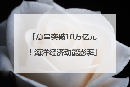 总量突破10万亿元！海洋经济动能澎湃