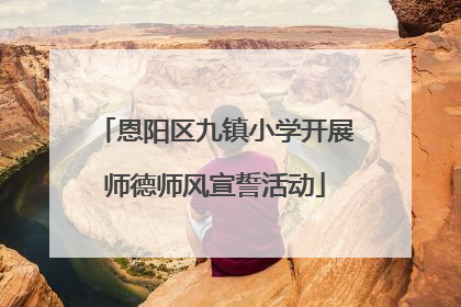 恩阳区九镇小学开展师德师风宣誓活动