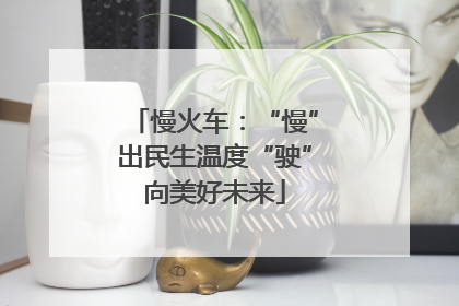 慢火车：“慢”出民生温度“驶”向美好未来