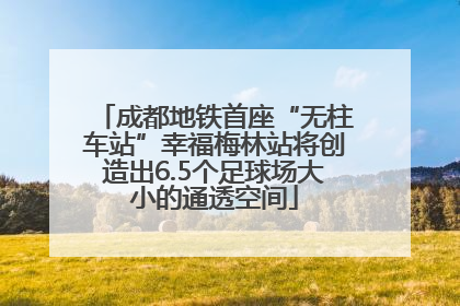 成都地铁首座“无柱车站”幸福梅林站将创造出6.5个足球场大小的通透空间