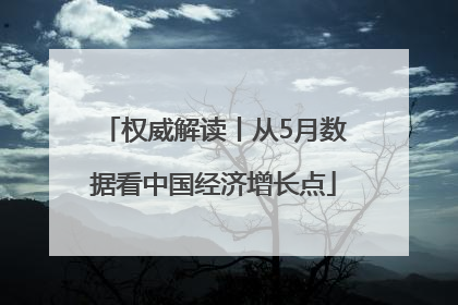 权威解读丨从5月数据看中国经济增长点