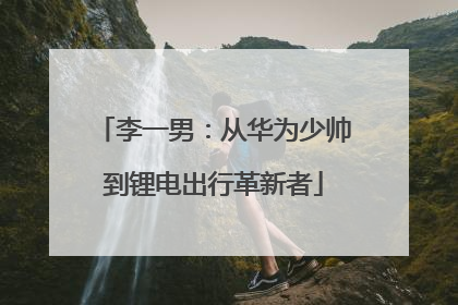 李一男：从华为少帅到锂电出行革新者