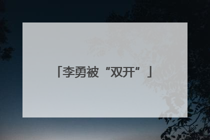 李勇被“双开”