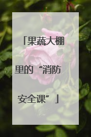 果蔬大棚里的“消防安全课”