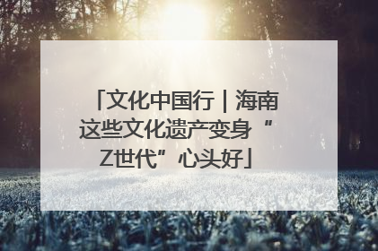 文化中国行｜海南这些文化遗产变身“Z世代”心头好