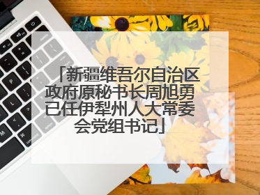 新疆维吾尔自治区政府原秘书长周旭勇已任伊犁州人大常委会党组书记