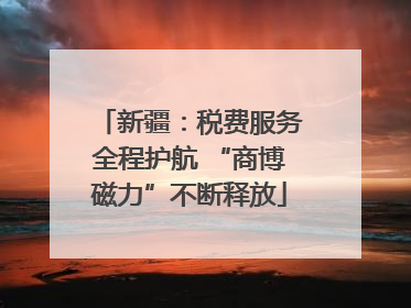 新疆：税费服务全程护航 “商博磁力”不断释放