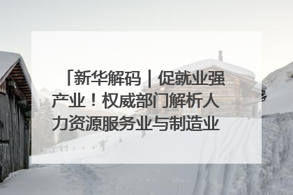 新华解码｜促就业强产业！权威部门解析人力资源服务业与制造业融合发展试点