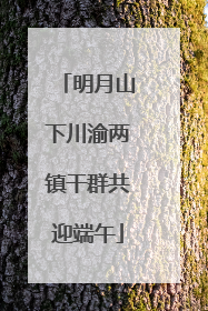 明月山下川渝两镇干群共迎端午